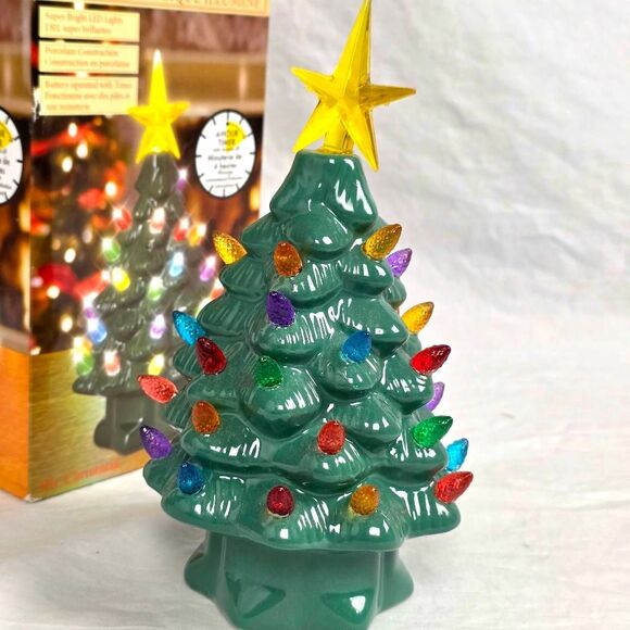 Mr. Christmas Ceramic LED Nostalgic Tree w/ Box - Picture 1 of 5